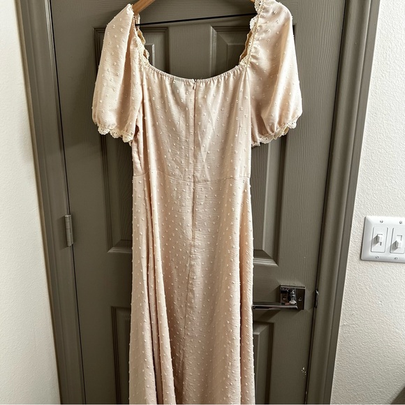 SHEIN Beige Puff Sleeve Dress - Picture 6 of 7